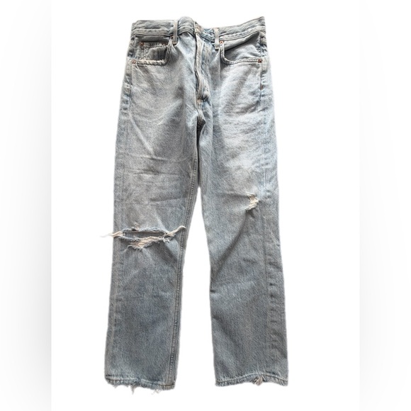Agolde Denim - Agolde 28 distressed straight leg jeans great condition